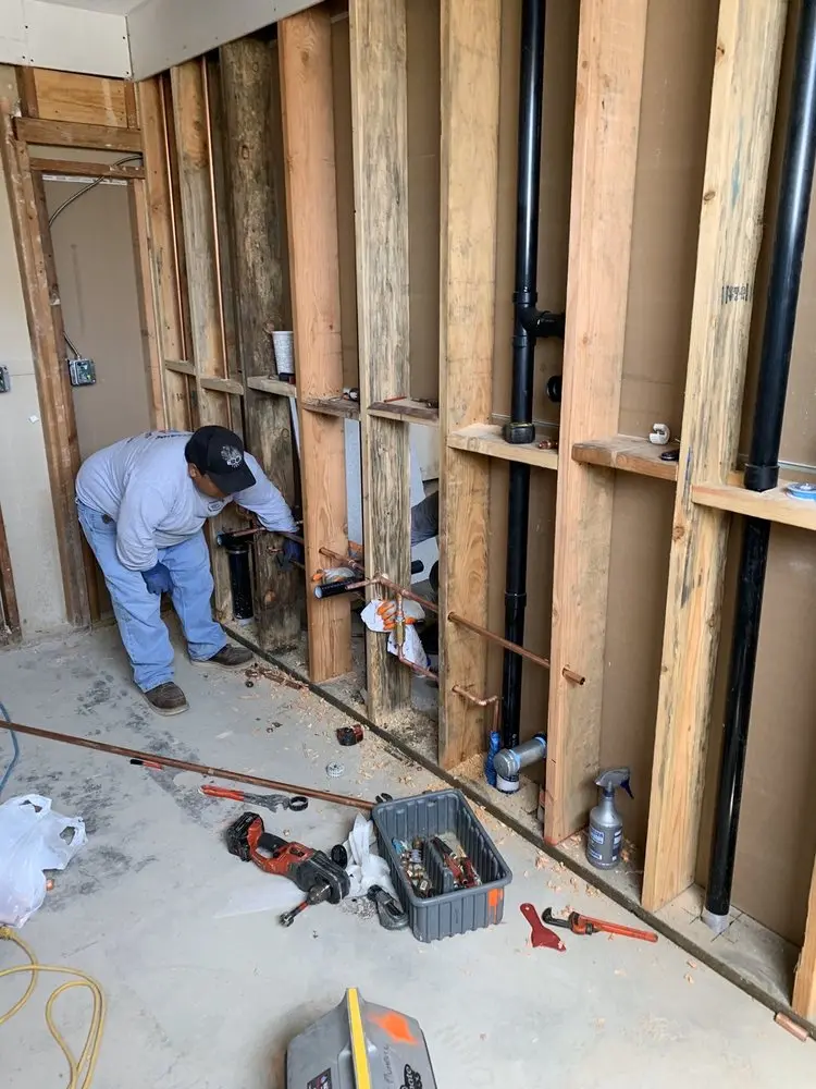 Commercial rough-in plumbing for Gas Line Repair in Millers